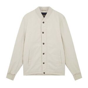 Lyle & Scott Mens Logo Wadded Jacket / Beige